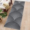 Machine Washable Rug Modern Abstract Low Pile Rugs Foldable Non Slip Rug Contemporary Lines Indoor Carpet for Bedroom Living Room Nursery Playroom - 4 of 4