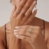 Stackable Gold Rings for Women Non Tarnish Dainty 14K Gold Plated Thin Rings Cubic Zirconia Thumb Ring Set Promise Wedding Bands Engagement Rings - 3 of 4