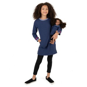 Leveret Girls and Doll Matching Sweatshirt Tunic Dress - 1 of 4