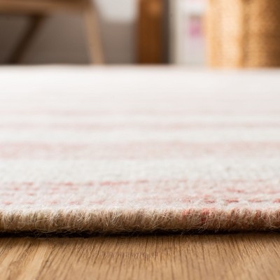 Handmade Dhurrie Rust & Ivory Wool Area Rug, 3' x 5'