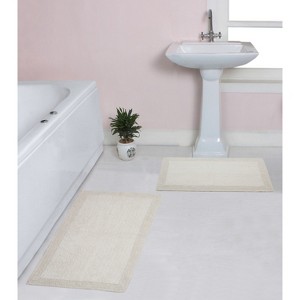 Home Weavers Luxury Collection 100% Cotton Tufted Bathroom Rug Set, Non-Slip Latex Bath Rug Set - 1 of 4