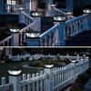 4 Pack Black Low Voltage Solar Powered Integrated LED Fence Post Cap Light 3.5 In. X 3.5 In - 4 of 4