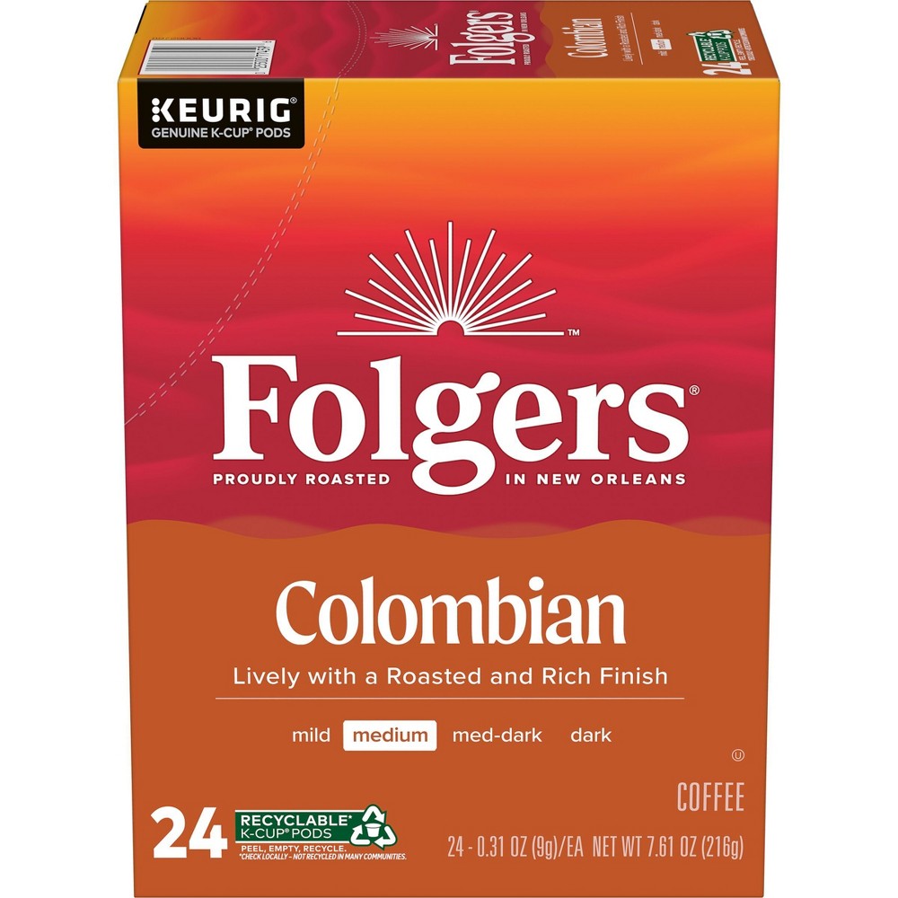 Photos - Coffee Folgers Colombian Dark Roast  Pods - 24ct