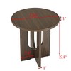 NicBex 23.6"/35.8" Modern Round Coffee Table,Minimalist End Table,Solid Wood Look MDF Side Table,Simple Center Table for Living Room,Office - 3 of 4