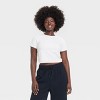 Women's Everyday Soft Cropped Short Sleeve T-Shirt - All In Motion™ - 3 of 4