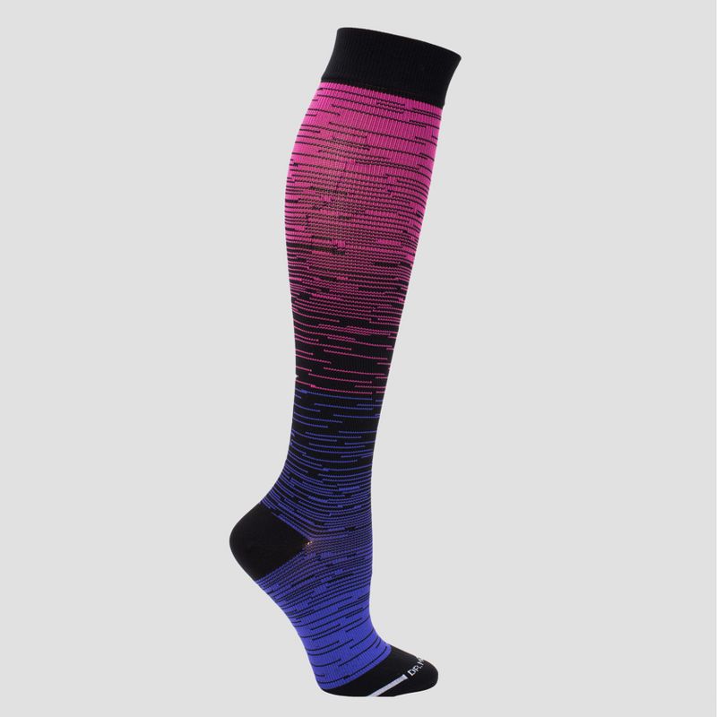 Dr. Motion Women's Moderate Compression Knee High Socks - Sport Ombre  4-10, 1 of 4