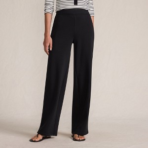 Lands' End Women's Serious Sweats High Rise Fleece Lined Straight Leg Pants - 1 of 4