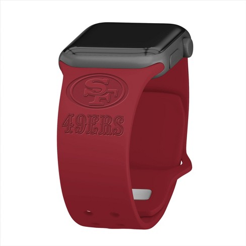 NFL San Francisco 49ers Debossed Wordmark Apple Watch Band 38 40 41mm