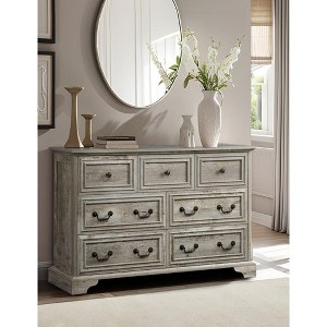 Okak Vintage Design 7-Drawer Bedroom Dresser,Storage Cabinet of Drawer with Natural Texture for Bedroom, Living Room, Hallway - 1 of 4