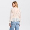 Women's Long Sleeve Smocked Waist Blouse - A New Day™ - 2 of 3