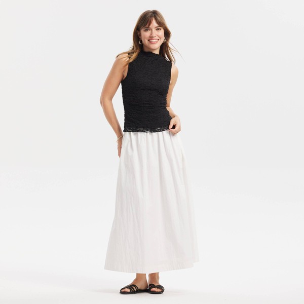 Top de Cuello Alto Falso con Fruncido y Encaje para Mujer - A New Day™ 3