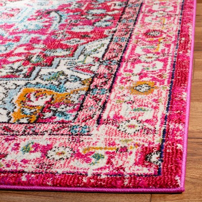 Bohemian Light Blue Hand-Knotted Synthetic Area Rug 26"x12"
