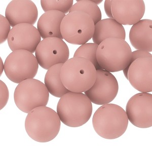 Unique Bargains Round Loose Silicone Beads for DIY Keychain Jewelry Making 50 Pcs - 1 of 4