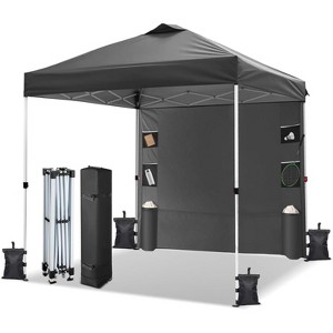 VINGLI 10x10 Pop Up Canopy Tent with 1 Sidewall and Sandbags, Outdoor Gazebo Canopy Party Tent Commercial for Party, Event - 1 of 4
