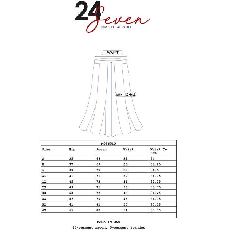 24seven Comfort Apparel Women's Maternity Elastic Waist Maxi Skirt, 4 of 6