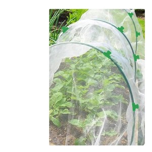 10x33 Ft Garden Netting for Raised Bed, Thickened 80 Mesh Bird Netting with Hoops & Clips for Garden Protection, Mesh Insect Row Protection Covers - 1 of 4