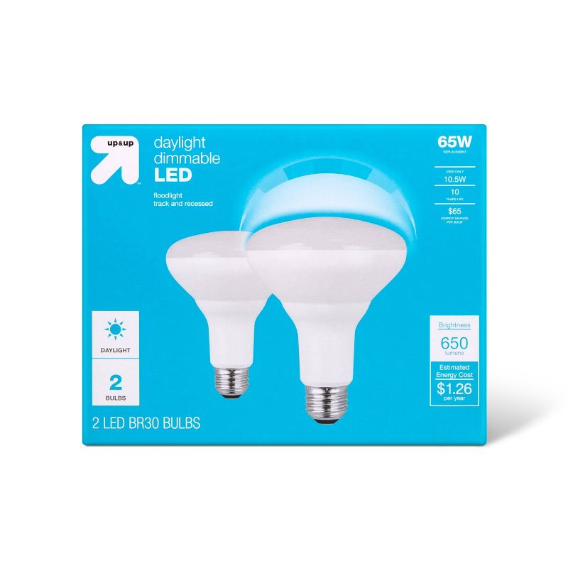 LED 65W BR30 2pk Daylight Light Bulbs - up &#38; up&#8482;, 1 of 5