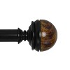 Versailles Exotique Demi Steel Heavy Duty Curtain Rod Set for Windows Black - 4 of 4