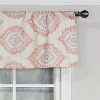 RLF Home Exquisite Tailored 100% Cotton with Fully Lined 3" Rod Pocket Valnance for Windows 50" x 14" Scarlet - 3 of 4