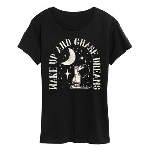 Women's - Peanuts - Wake Up And Chase Dreams Short Sleeve Graphic T-Shirt - 1 of 4