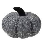 Northlight 7.5" Gray Knitted Fall Harvest Tabletop Pumpkin