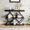 GustoWave Industrial 3-Tier Console Table with Metal Frame, Sofa Table with Storage Shelf for Entryway, Hallway, or Living Room - 2 of 4