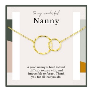 HOPE LOVE SHINE Thank You Nanny Necklace Gift – 2 Ring Necklace Nanny Caretaker Appreciation Jewelry for Women - 1 of 4