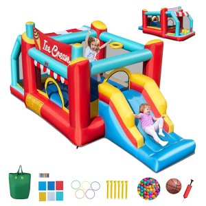 Safstar Inflatable Bounce House 5-in-1 Ice Cream Jumping Castle Blower Not Included - 1 of 4