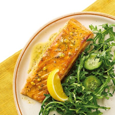 Skin-On Atlantic Salmon with Lemon Pepper Butter - 10.7oz/2pk - Good & Gather™
