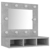 vidaXL Mirror Cabinet Concrete Gray Engineered Wood 23.6 x 12.4 x 24.4 in - 4 of 4