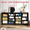 COZONY 14 Drawer Dresser 63" TV Stand with Power Outlet, Long Entertainment Center for 65-75 Inch TV, Black Fabric Storage Cabinet - 4 of 4