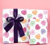 Big Dot of Happiness Valentine Hearts Wrapping Paper, Galentine's & Valentine's Day Gift Paper, Pastel Candy Heart Gift Wrap, 24 in x 7 feet, 1 Roll - 2 of 4