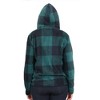 Galaxy J. Come Women's  Loose Fit  Heavyweight Polar Fleece Plaid Hoodie With Faux Shearling Lining - 4 of 4