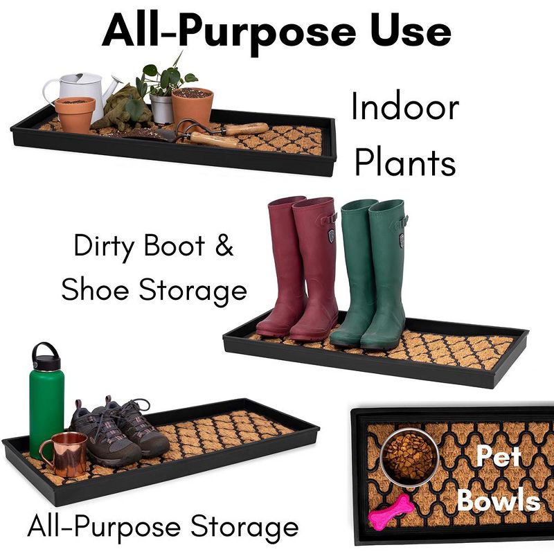 BirdRock Home Rubber Boot Tray with Coir Insert - 34 inch, 3 of 7