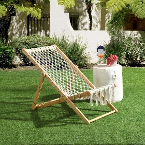 MAYEERTY Set of 2 Weaving Chair, with Handwoven Rope for Patio,Living Room, Garden, Balcony - 1 of 4