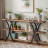 Hommoo 70.8" Console Table, Industrial Entryway Sofa Table with 3-Tier Shelves - 2 of 4