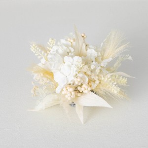 6"H Sullivans Hydrangea Pampas Orb, Cream - 1 of 3