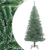 vidaXL Artificial Christmas Tree Green and white PET, Metal 82.7 in - 2 of 4