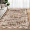 Vintage Machine Washable Oriental Design Carpet with Non Slip Backing Distressed Stain Resistant Soft Low Pile Floor Cover for Living Room Bedroom - 4 of 4