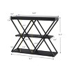 Shelf Console Sofa Table for Living Room, Storage Accent Table with Adjustable Feet - 3 of 4