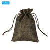 Unique Bargains Cotton Linen Bank Coin Change Bag with Drawstring 6 Pcs - 3 of 4