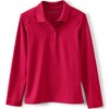 Lands' End School Uniform Kids Long Sleeve Feminine Fit Rapid Dry Polo Shirt - 3 of 4