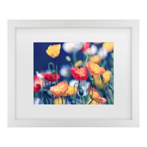 Trademark Fine Art - Beata Czyzowska Young Bright Poppy Flowers Matted Framed Art - 1 of 4