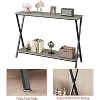 2-Tier Narrow Console Table, Small Entryway Table, Thin Entrance Sofa Table, Side Table for Behind Couch or Wall, Kitchen Counter, grey - 4 of 4