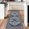 Machine Washable Area Rug – Non-Slip Low Pile Vintage Runner for Living Room, Bedroom, Hallway - 2 of 4