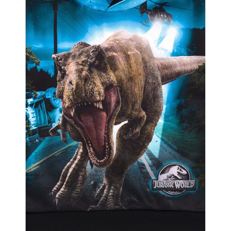 Jurassic World Jurassic Park Blue T-Rex Fleece Pullover Hoodie Little Kid to Big Kid, 4 of 8