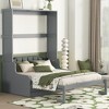TiramisuBest Queen Size Murphy Bed Wall Bed with Cushion - Gray MDF+LVL Design - 2 of 4