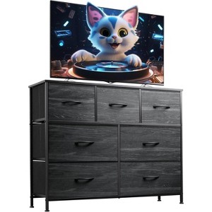 Sweetcrispy 7 Drawer 39.3" Wide Chest of drawer with Wood Top & Fabric Drawer - 1 of 1