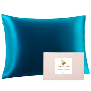 PiccoCasa Hidden Zipper Closure 22 Momme 6A Silk Pillowcase - 1 of 4