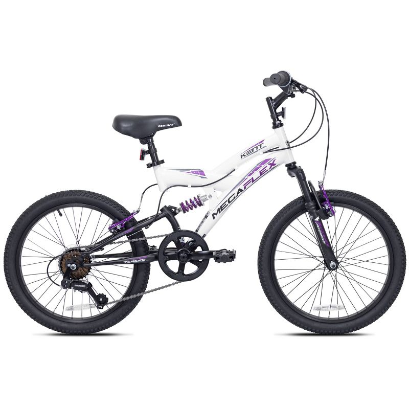 Kent Megaflex G 20&#34; Kids&#39; Bike - White/Purple, 1 of 11